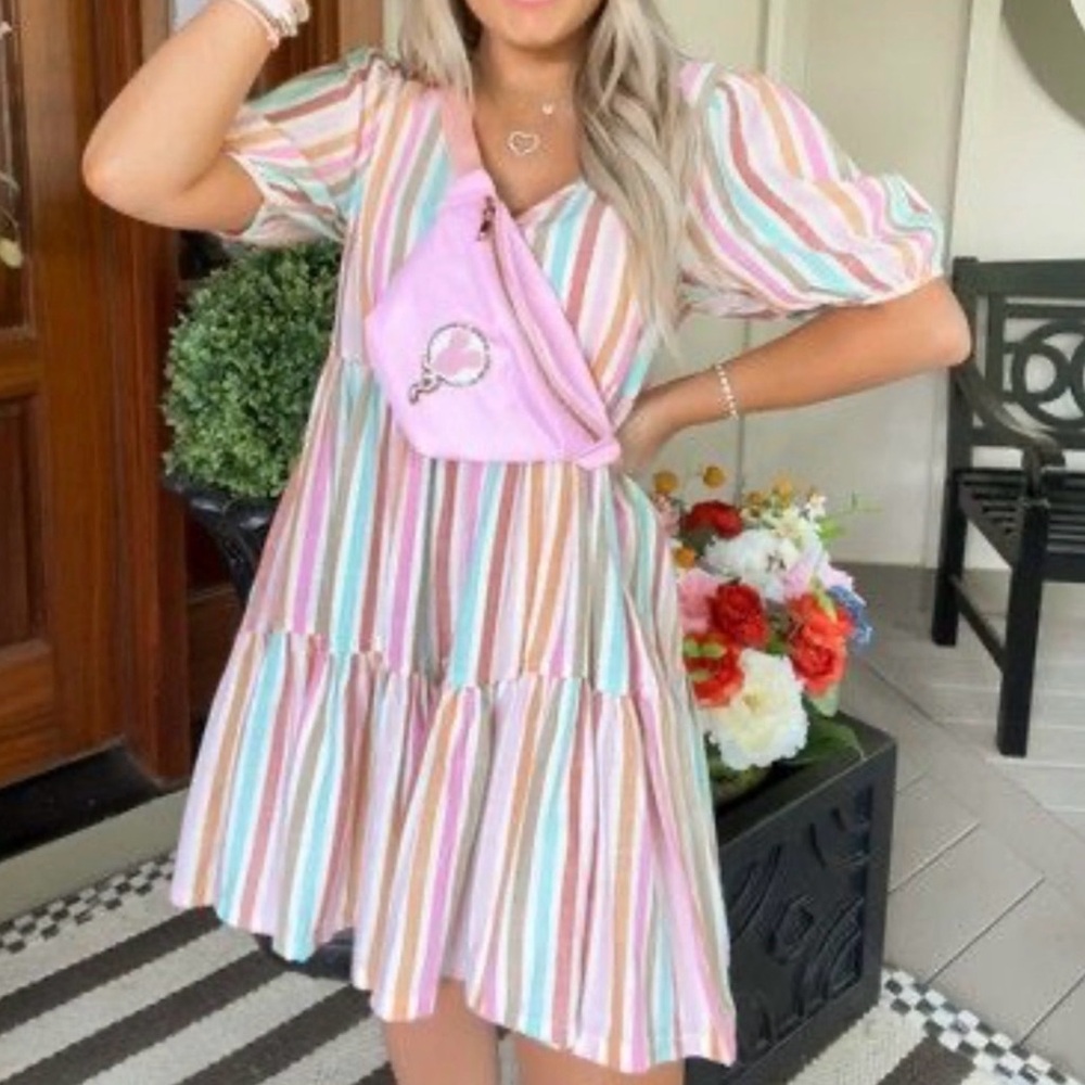 Colorful Striped juniors Dress
